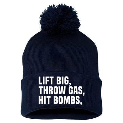 Lift Big Throw Gas Hit Bombs Pom Pom 12in Knit Beanie