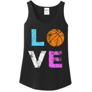 Love Basketball Team Fan Gift Ladies Essential Tank