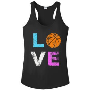 Love Basketball Team Fan Gift Ladies PosiCharge Competitor Racerback Tank