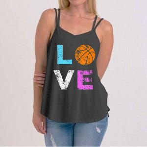 Love Basketball Team Fan Gift Women's Strappy Tank