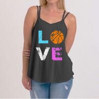 Love Basketball Team Fan Gift Women's Strappy Tank