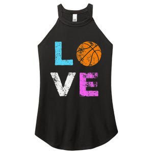 Love Basketball Team Fan Gift Women's Perfect Tri Rocker Tank