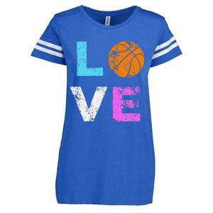 Love Basketball Team Fan Gift Enza Ladies Jersey Football T-Shirt