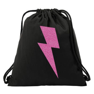 Lightning Bolt Thunder Design Drawstring Bag