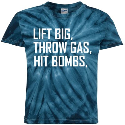 Lift Big Throw Gas Hit Bombs Kids Tie-Dye T-Shirt