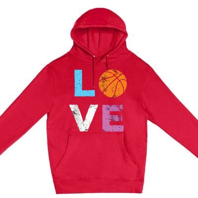 Love Basketball Team Fan Gift Premium Pullover Hoodie