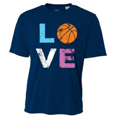 Love Basketball Team Fan Gift Cooling Performance Crew T-Shirt