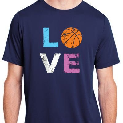 Love Basketball Team Fan Gift Adult ChromaSoft Performance T-Shirt