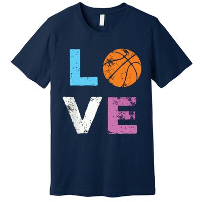 Love Basketball Team Fan Gift Premium T-Shirt