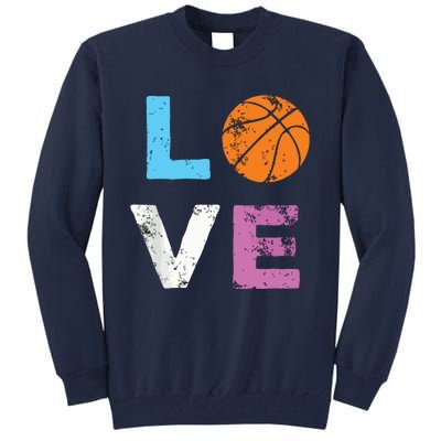 Love Basketball Team Fan Gift Tall Sweatshirt