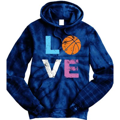 Love Basketball Team Fan Gift Tie Dye Hoodie