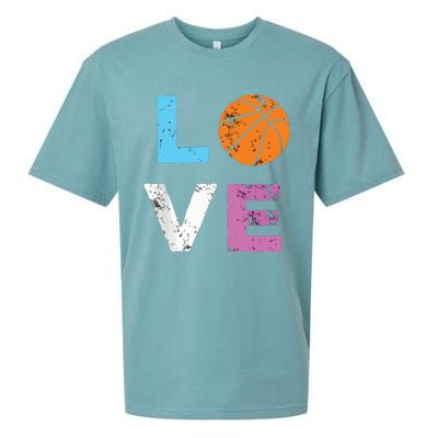 Love Basketball Team Fan Gift Sueded Cloud Jersey T-Shirt