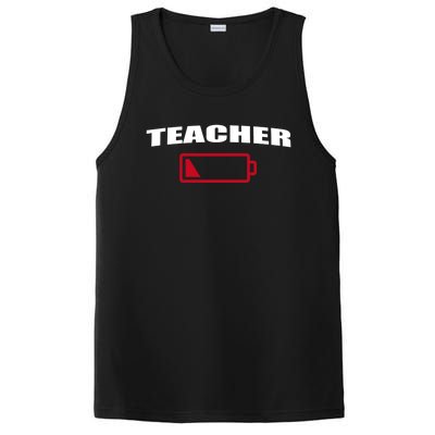 Low Battery Teacher Professional Teacher Life Career Gift PosiCharge Competitor Tank