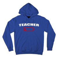 Low Battery Teacher Professional Teacher Life Career Gift Hoodie