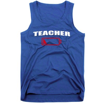 Low Battery Teacher Professional Teacher Life Career Gift Tank Top