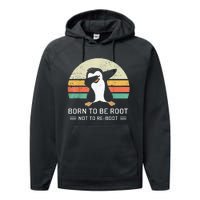 Linux Born To Be Boot Not To Be Root Funny Retro Linux Performance Fleece Hoodie