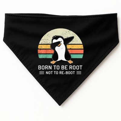 Linux Born To Be Boot Not To Be Root Funny Retro Linux USA-Made Doggie Bandana
