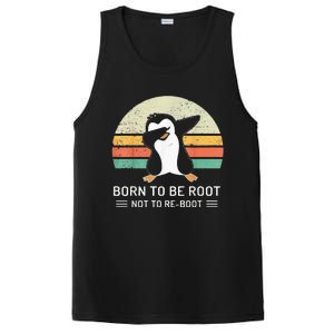 Linux Born To Be Boot Not To Be Root Funny Retro Linux PosiCharge Competitor Tank