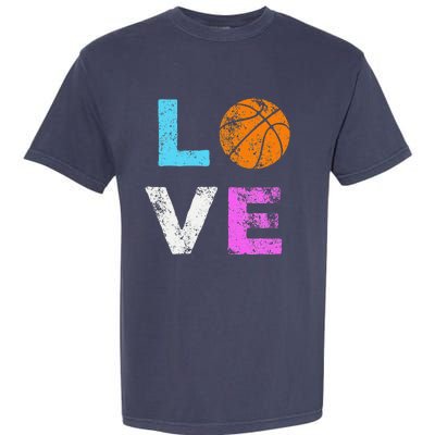 Love Basketball Team Fan Gift Garment-Dyed Heavyweight T-Shirt