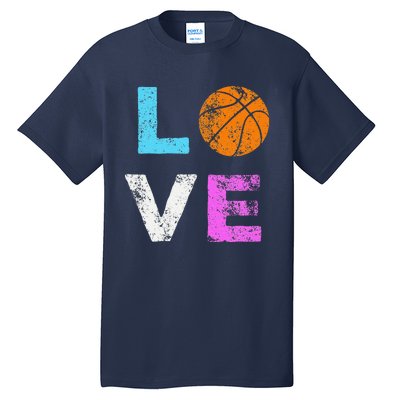 Love Basketball Team Fan Gift Tall T-Shirt