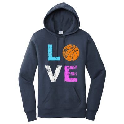 Love Basketball Team Fan Gift Women's Pullover Hoodie