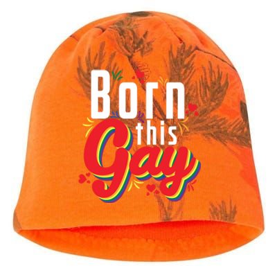 Lgbt Born This Gay Meaningful Gift Kati - Camo Knit Beanie