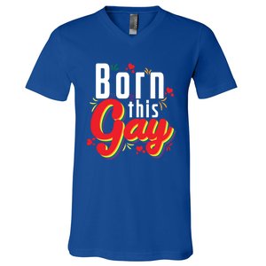 Lgbt Born This Gay Meaningful Gift V-Neck T-Shirt