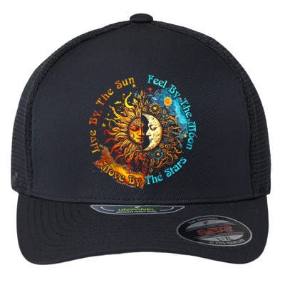 Live By The Sun Feel By The Moon Spirituality Flexfit Unipanel Trucker Cap