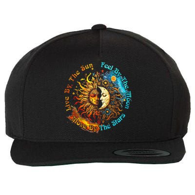 Live By The Sun Feel By The Moon Spirituality Wool Snapback Cap