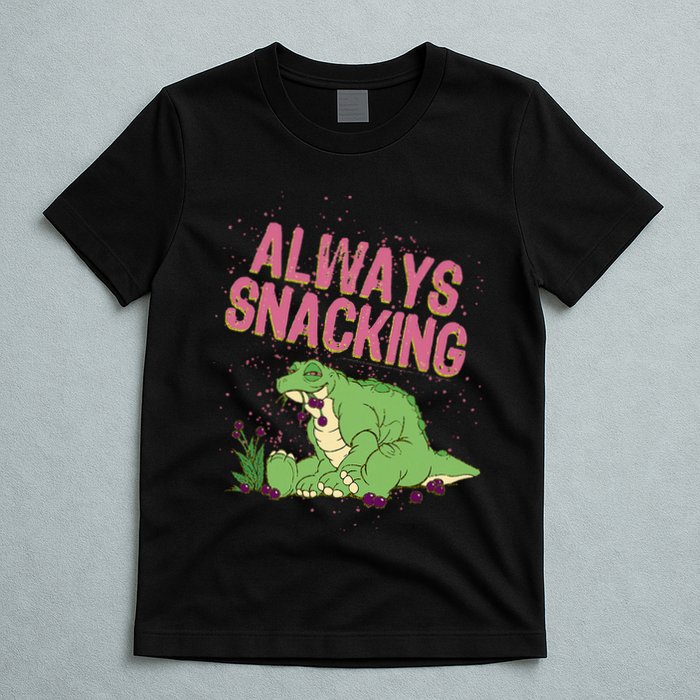 Land Before Time Spike Always Snacking T-Shirt