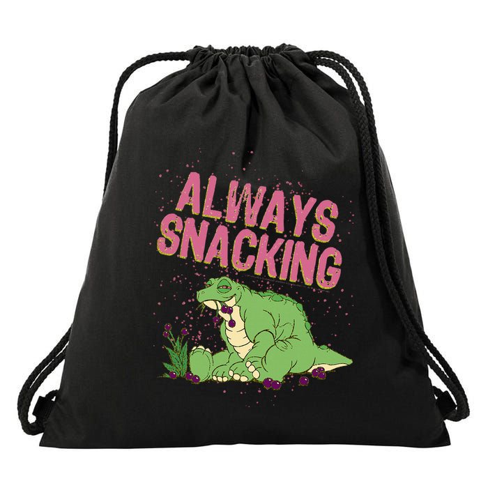 Land Before Time Spike Always Snacking Drawstring Bag