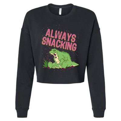 Land Before Time Spike Always Snacking Cropped Pullover Crew