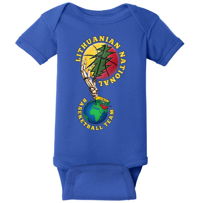 Lithuanian BB Team Win For Lietuva By Lithuania Strong Baby Bodysuit