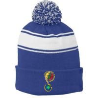 Lithuanian BB Team Win For Lietuva By Lithuania Strong Stripe Pom Pom Beanie