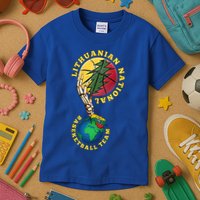 Lithuanian BB Team Win For Lietuva By Lithuania Strong Kids T-Shirt