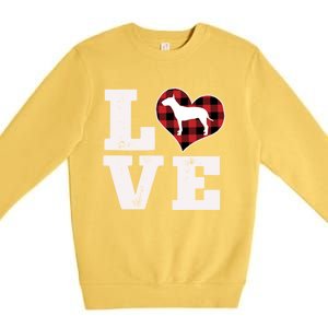 Love Bull Terrier Dog Lover Funny Gift Cute Dog Valentines Day Gift Premium Crewneck Sweatshirt