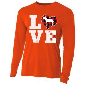 Love Bull Terrier Dog Lover Funny Gift Cute Dog Valentines Day Gift Cooling Performance Long Sleeve Crew