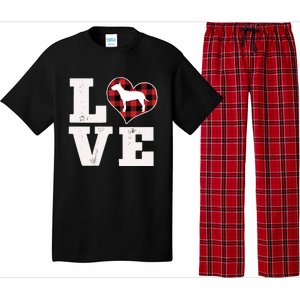 Love Bull Terrier Dog Lover Funny Gift Cute Dog Valentines Day Gift Pajama Set