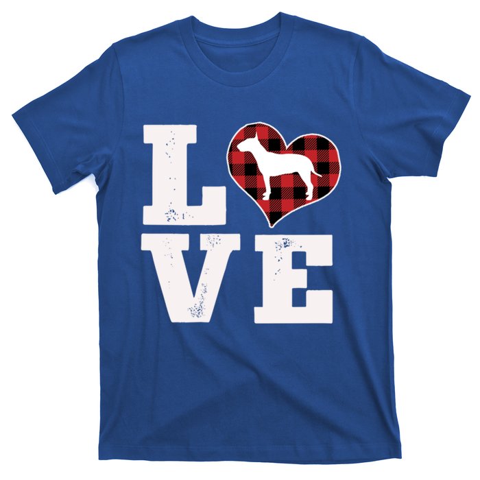 Love Bull Terrier Dog Lover Funny Gift Cute Dog Valentines Day Gift T-Shirt