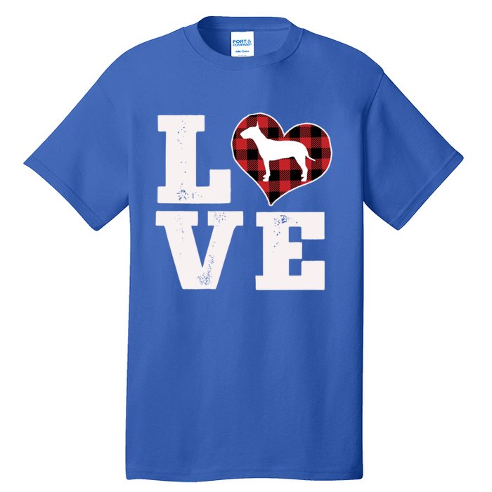 Love Bull Terrier Dog Lover Funny Gift Cute Dog Valentines Day Gift Tall T-Shirt