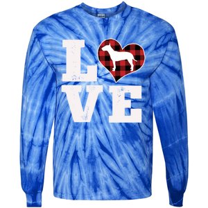 Love Bull Terrier Dog Lover Funny Gift Cute Dog Valentines Day Gift Tie-Dye Long Sleeve Shirt