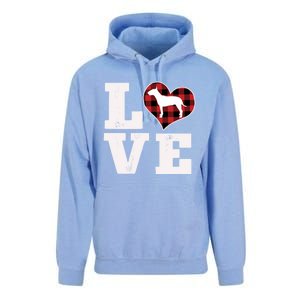 Love Bull Terrier Dog Lover Funny Gift Cute Dog Valentines Day Gift Unisex Surf Hoodie