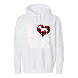 Love Bull Terrier Dog Lover Funny Gift Cute Dog Valentines Day Gift Garment-Dyed Fleece Hoodie