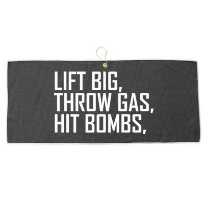 Lift Big Throw Gas Hit Bombs Large Microfiber Waffle Golf Towel