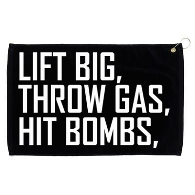 Lift Big Throw Gas Hit Bombs Grommeted Golf Towel