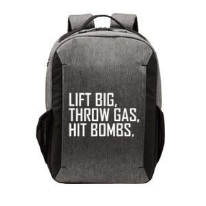 Lift Big Throw Gas Hit Bombs Vector Backpack