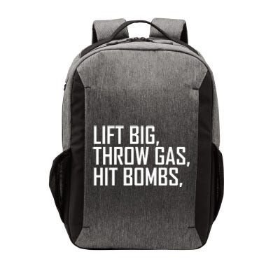 Lift Big Throw Gas Hit Bombs Vector Backpack