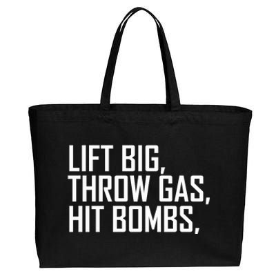 Lift Big Throw Gas Hit Bombs Cotton Canvas Jumbo Tote