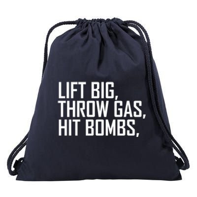 Lift Big Throw Gas Hit Bombs Drawstring Bag