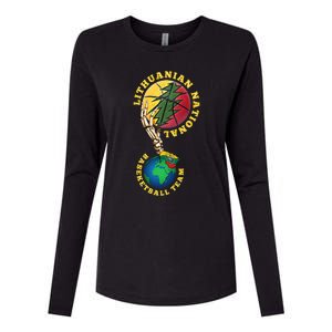 Lithuanian BB Team Win For Lietuva By Lithuania Strong Womens Cotton Relaxed Long Sleeve T-Shirt